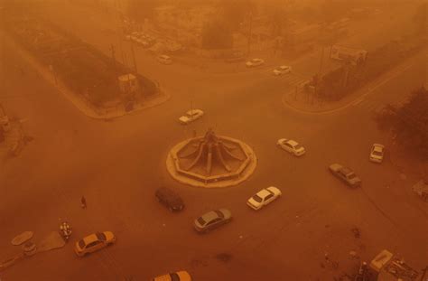 Thousands Suffer As The Latest Severe Sandstorm Spreads Across Iraq