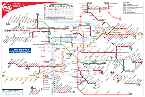 Prague Tram Map English