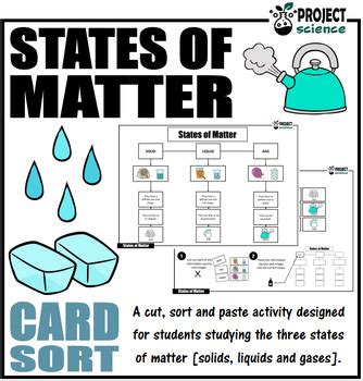 States Of Matter Card Sort Cut And Paste Activity By PROJECT Science