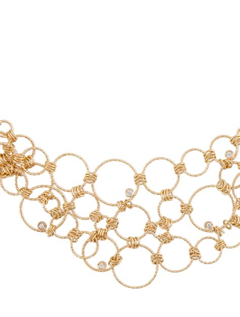 Roberto Coin 18K Diamond Graduated Circle Link Collar Necklace 18K