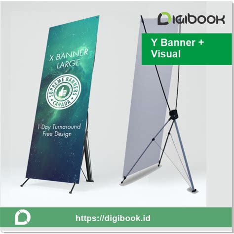 Jual Custom X Banner Ukuran 60x160 Cm Y Banner Standing Banner