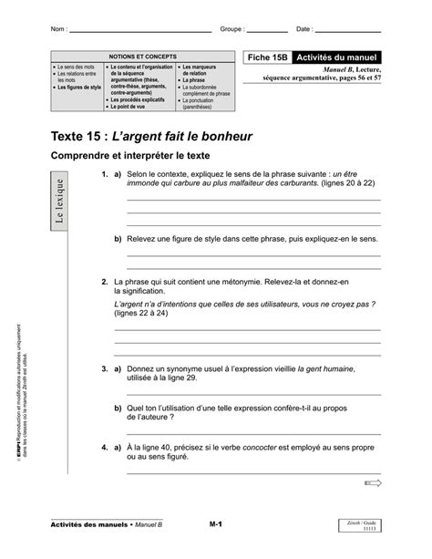 L Argent Fait Il Le Bonheur Texte Argumentatif Texte Préféré