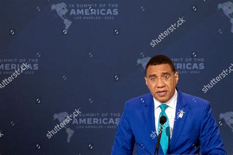 Jamaica Prime Minister Andrew Holness Delivers Editorial Stock Photo ...