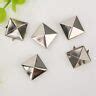 Silver Tone Metal Square Pyramid Claw Punk Stud Rivets Mm Belt