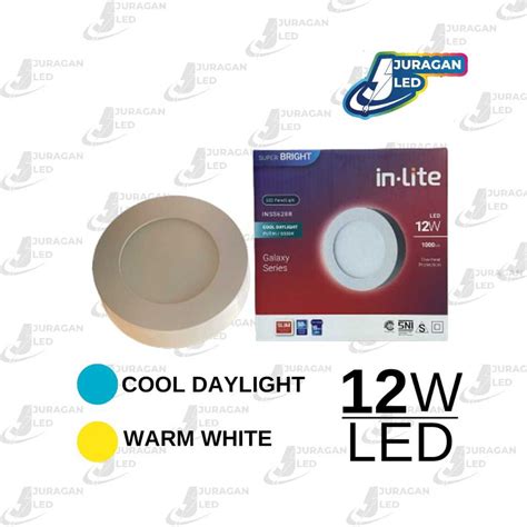 Jual Lampu Panel Led Downlight Inlite In Lite Watt Bulat Outbow Putih