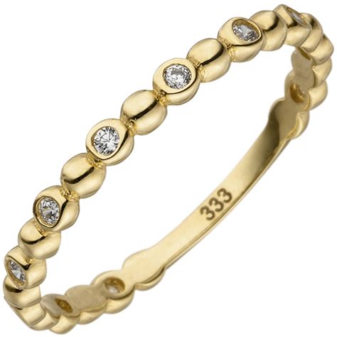 Juwelier Gr Tzmacher Damen Ring Kugel Gold Gelbgold Zirkonia