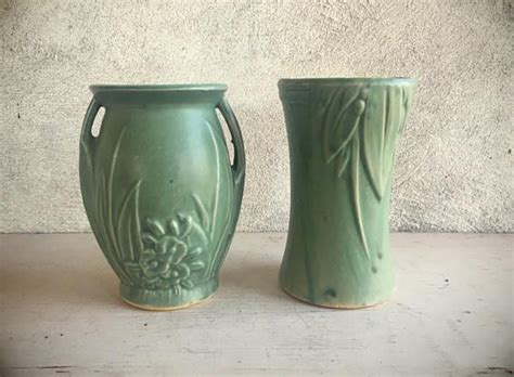 1930s to 40s McCoy Pottery Vase Green Matte McCoy Vase Green | Etsy ...