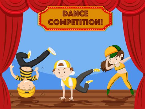 Children dance competition on stage 298172 Vector Art at Vecteezy