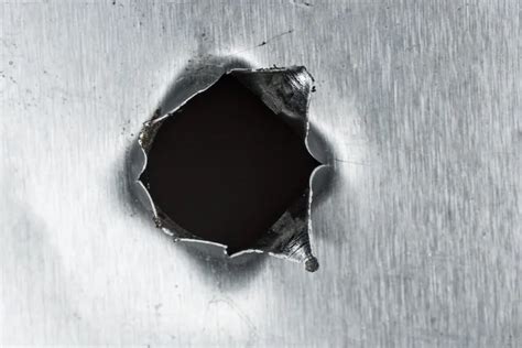 Bullet Hole In Sheet Metal Stock Image Everypixel