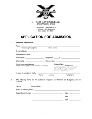 Fillable Online Usask MDiv MTS Application Form University Of