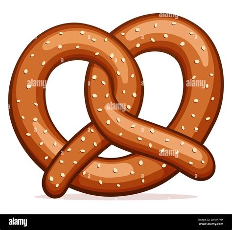 Illustration Of Pretzel Cartoon On White Background Stock Vector Image