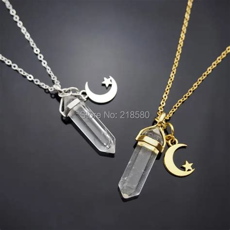 C150101002 Bohemian Jewelry Crescent Half Moon And Star Necklace