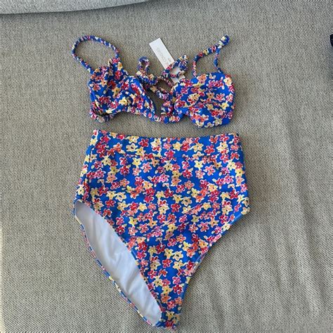 Caroline Constas Swim Nwt Caroline Constas Floral Bikini Small Poshmark
