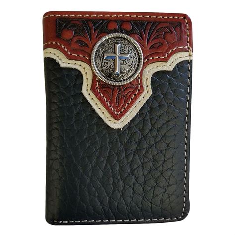 Janhooya - Mens Western Cowboy Wallet Genuine Leather Trifold Wallet ...