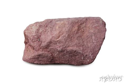 Red Sandstone Specimen On White Background Sandstone Is A Sedimentary