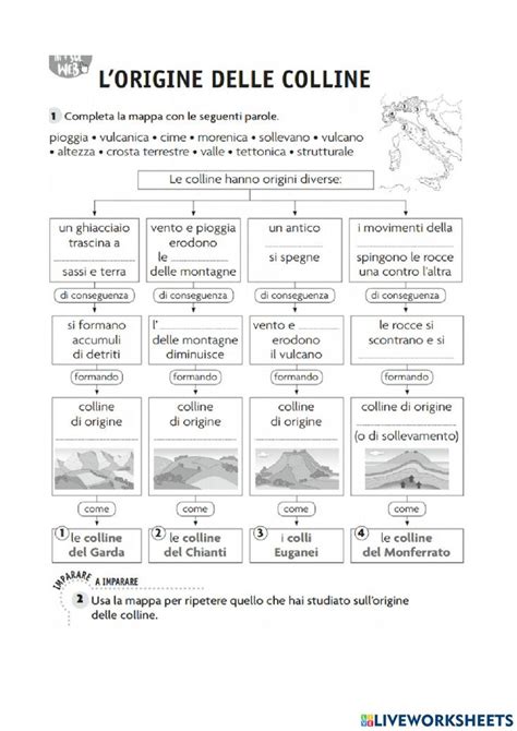 Colline Origine Attivit Online Activity For Classe Terza Primaria