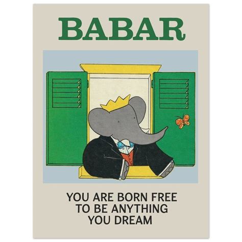 Babar the Elephant Wall Art Nursery Decor Kids Gift Retro Wall - Etsy