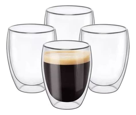 Copo EasyWare Doble Pared Set 4 Vasos 350 Ml Para Capuccio Doble Pared