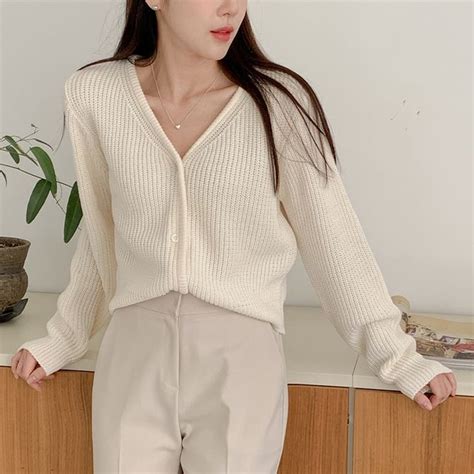 Crop Rib Knit Cardigan Krendly