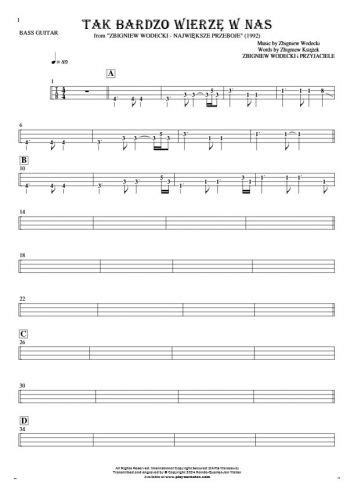 Thinking Out Loud Tablature Rhythm Values For Bass Guitar