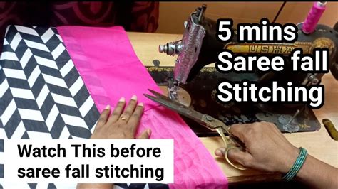 Mins Saree Fall Stitching How To Stitch Saree Falls Easily Without