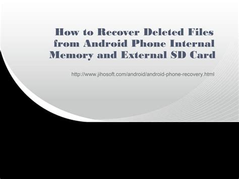 How to recover deleted files from android internal memory & external sd ...