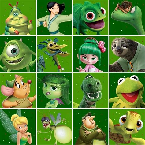 Disney Pixar Disneyprincess Verde Disney Character Art Disney