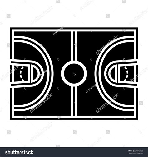 Basketball Court Icon Stock Vector (Royalty Free) 629802023 | Shutterstock