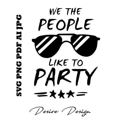 Can Cooler Graphics We The People Like To Party Svg Png Files For