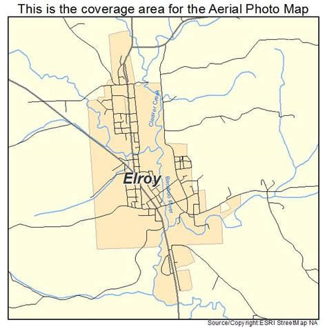 Aerial Photography Map of Elroy, WI Wisconsin