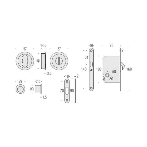 Colombo Design Open Id Lk Set De Poign Es Cuvettes Pour Portes C