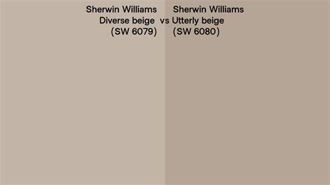 Sherwin Williams Diverse Beige Vs Utterly Beige Side By Side Comparison