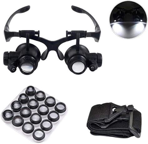 Mejores Lentes Anteojos Lupas Con Luces Led Binocular Con Aumentos