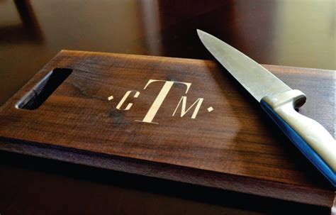 Personalized Cutting Board Inlay Engraved 11x15 Modern Etsy