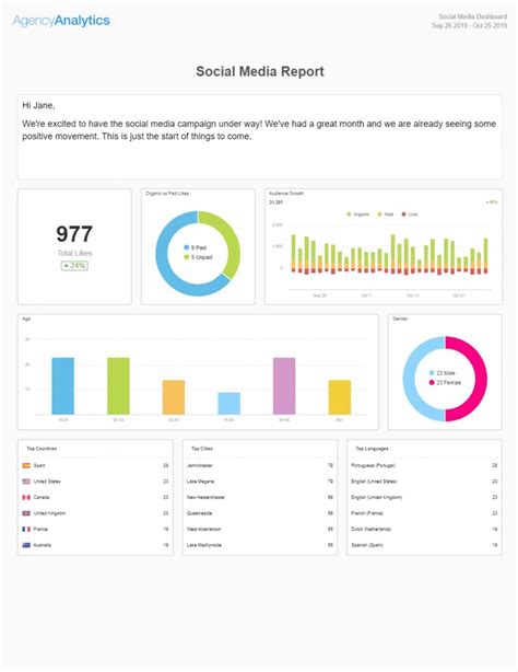 Social Media Weekly Report Template