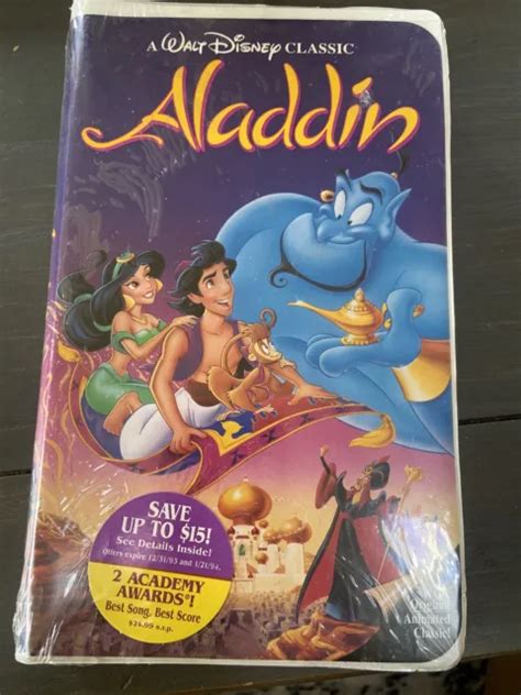 RARE WALT DISNEY S Aladdin Diamant Noir Classique VHS 1662 NEUF