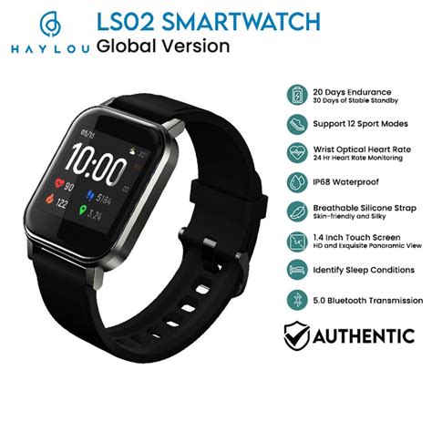 Haylou Ls02 Smart Watch Global Version With Heart Rate Monitoring