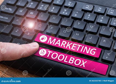 Conceptual Display Marketing Toolbox Business Idea Means In Promoting