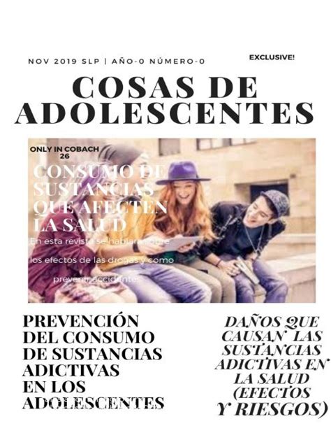 Cosas De Adolescentes El Consumo De Sustancias Que Afectan La Salud