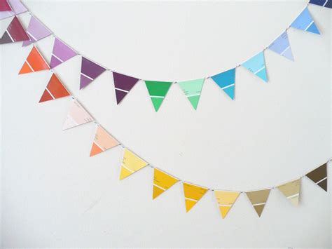 How To Make A Diy Paint Chip Paper Chain Garland Artofit