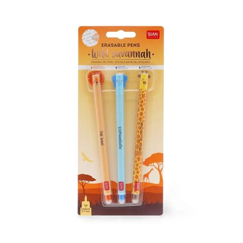 Stylo Encre Gel Effa Able Erasable Pen Set Lion Elephant