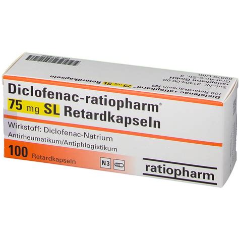 Diclofenac Ratiopharm 75 Mg SL 100 St Mit Dem E Rezept Kaufen Shop