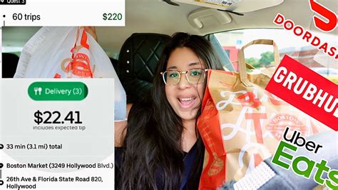 Uber Eats Doordash Grubhub Driver Ride Along Triple Orders