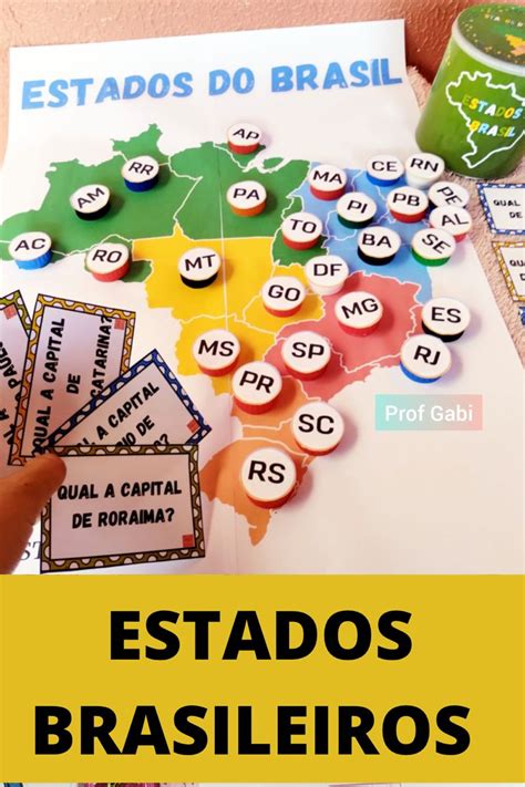 Jogos Didáticos de Geografia GeoBingo Estados e Capitais do Brasil