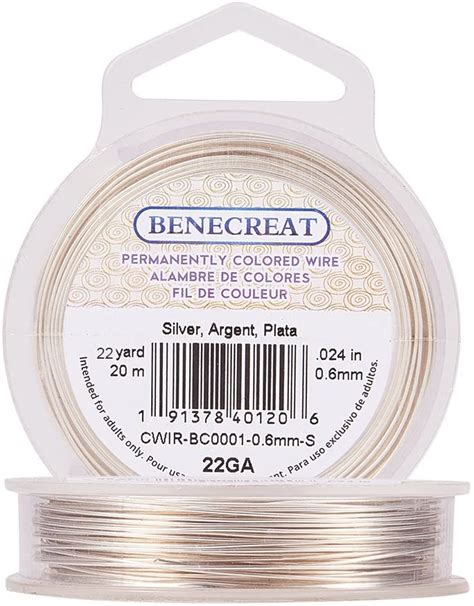 Benecreat Gauge Tarnish Resistant Silver Coil Wire Feet Yard