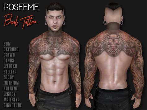 Second Life Marketplace - [Poseeme] - Baal Tattoo