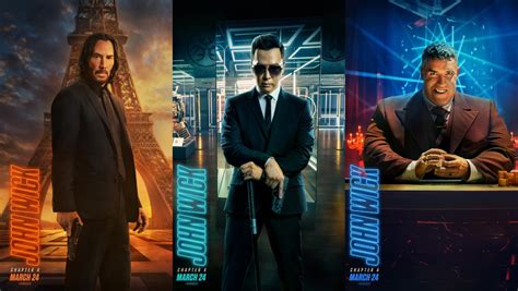 Character Posters For John Wick Chapter 4 Starring Keanu Reeves