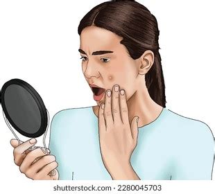 Women Pimple On Face Stock Vector Royalty Free 2280045703 Shutterstock