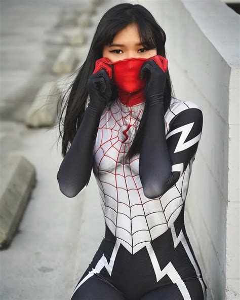 Printed Cindy Moon Silk Spiderman Cosplay Costume Spider Woman Girl