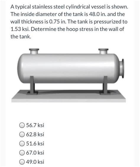 Solved A Closed Cylindrical Tank Containing A Pressurized Chegg